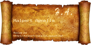 Halpert Agnella névjegykártya